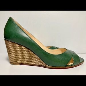 Christian Louboutin Peep Toe Wedges US 6 IT 36